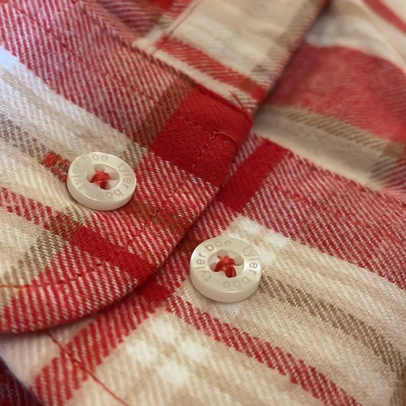 Tyler Boe Red Tan Plaid Flannel Shirt XL Brand New With Tags - Picture 6 of 15